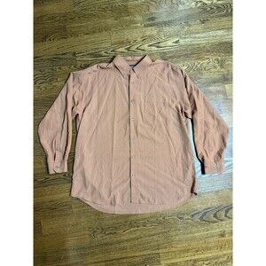 Columbia Shirt Men's XXL Long Sleeve XCO Orange Plaid Button Camp Sportswear